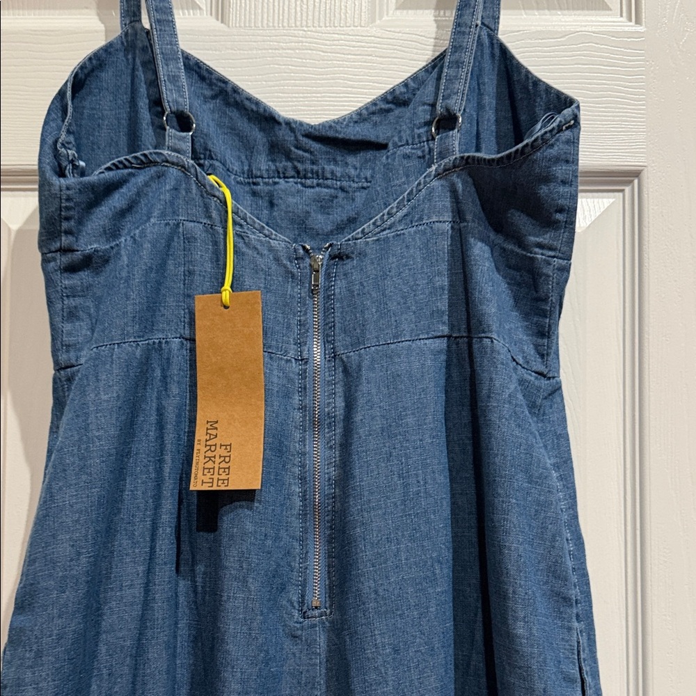 Flying Tomato Blue Denim Jumpsuit - Picture 10 of 11